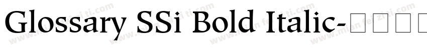 Glossary SSi Bold Italic字体转换